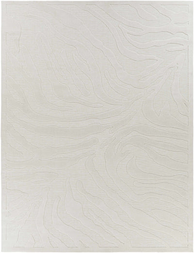 Benzonia Textured White Zebra Rug