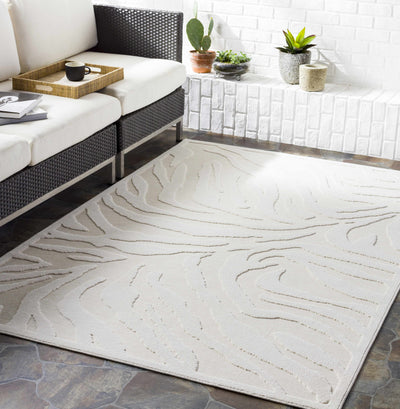 Benzonia Textured White Zebra Rug