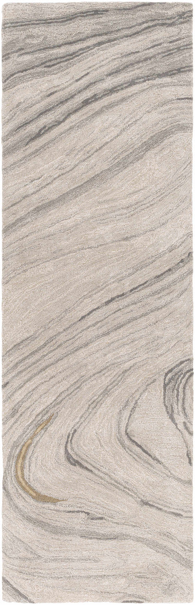 Berino Beige Viscose&Wool Marble Rug