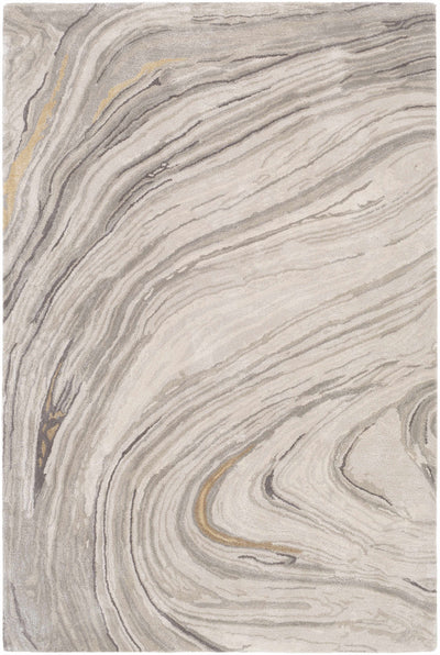 Berino Beige Viscose&Wool Marble Rug