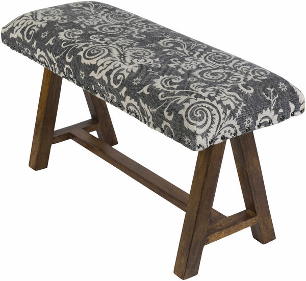 Bethpage Vintage Floral Mango Wood Bench