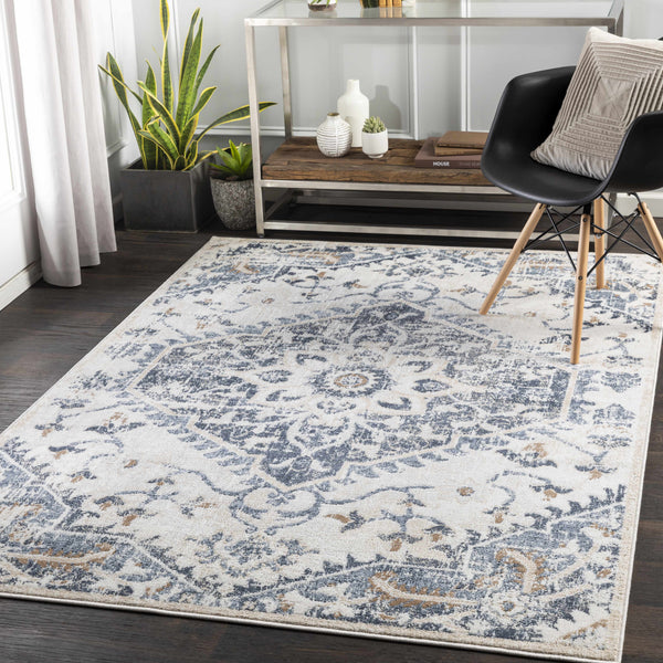 Biggleswade Denim Medallion Area Rug