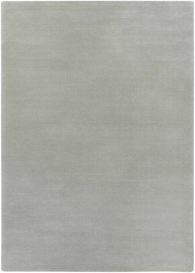 Brockton Solid Wool Area Light Gray Rug