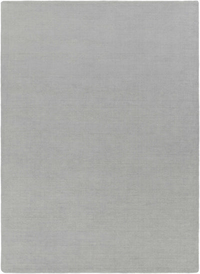 Brockton Solid Wool Area Light Gray Rug