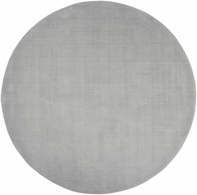 Brockton Solid Wool Area Light Gray Rug