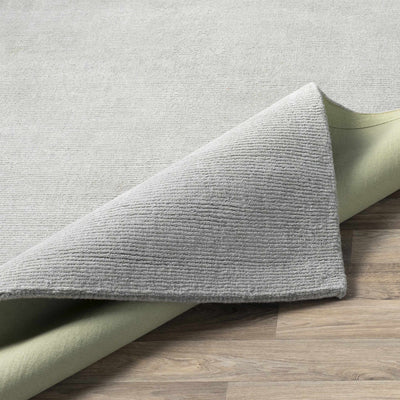 Brockton Solid Wool Area Light Gray Rug