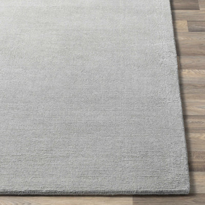 Brockton Solid Wool Area Light Gray Rug