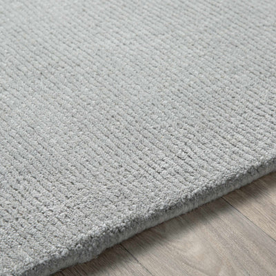 Brockton Solid Wool Area Light Gray Rug