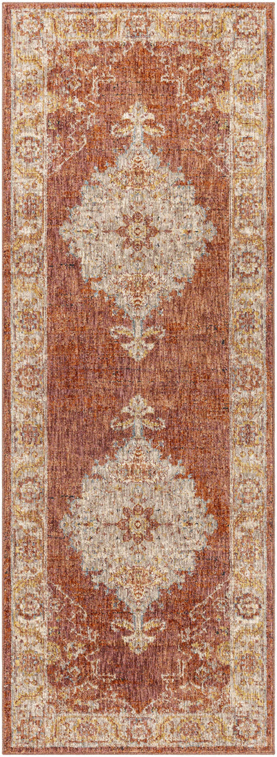 Rhoose Red Traditional Area Rug