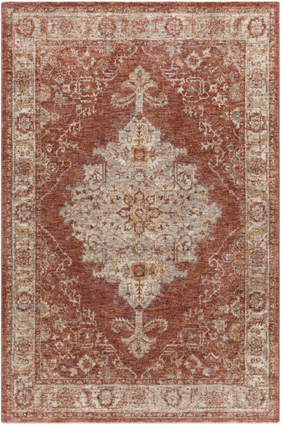 Rhoose Red Traditional Area Rug