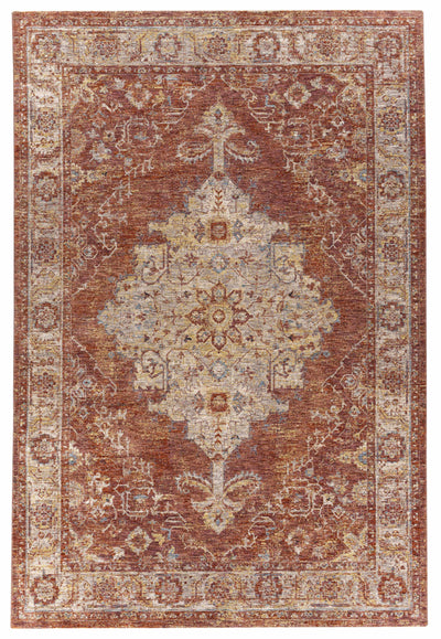 Rhoose Red Traditional Area Rug