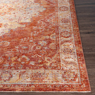 Rhoose Red Traditional Area Rug