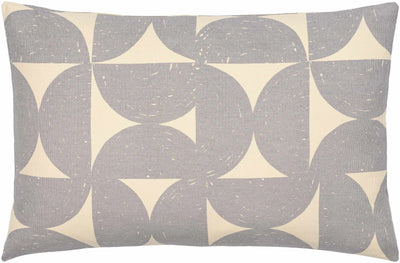 Bungabon Grey Geometric Pattern Throw Pillow