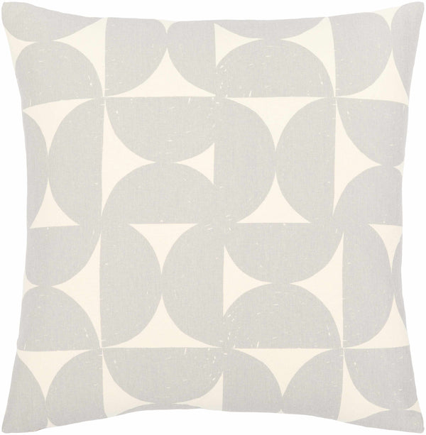 Bungabon Grey Geometric Pattern Throw Pillow