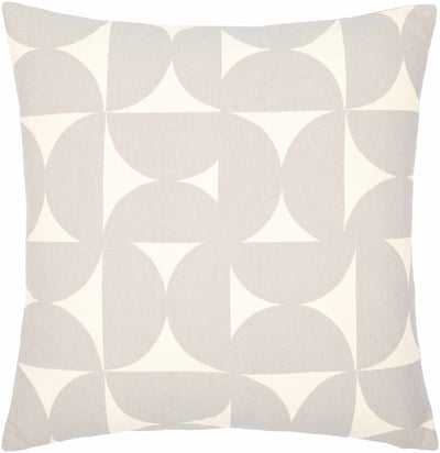 Bungabon Grey Geometric Pattern Throw Pillow