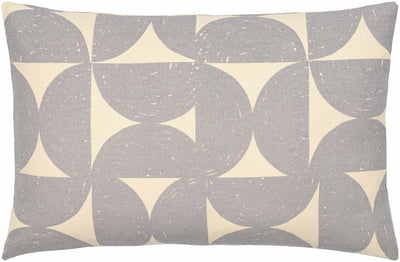 Bungabon Grey Geometric Pattern Throw Pillow