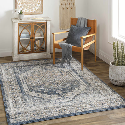 Labnig Charcoal Traditional Area Rug - Clearance