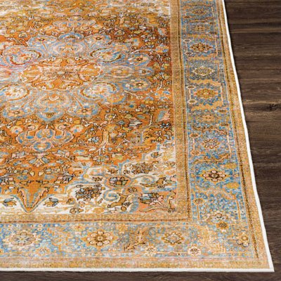 Bonbon Mustard & Blue Washable Rug