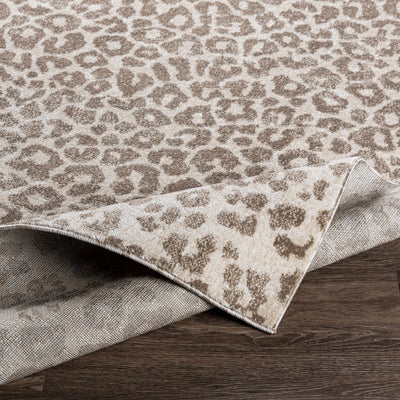 Tan Bonhill Leopard Print Area Rug