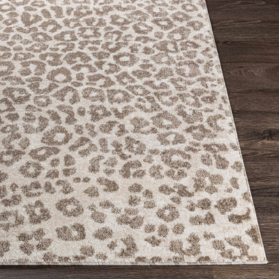 Tan Bonhill Leopard Print Area Rug