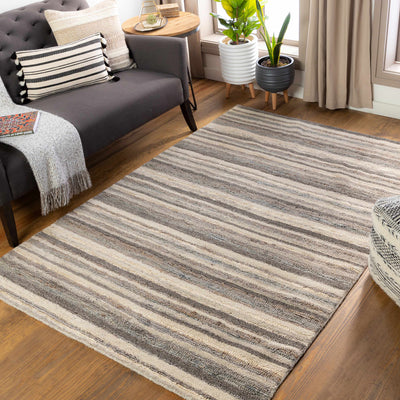 Burnage Striped Jute&Wool Area Rug