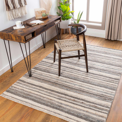 Burnage Striped Jute&Wool Area Rug