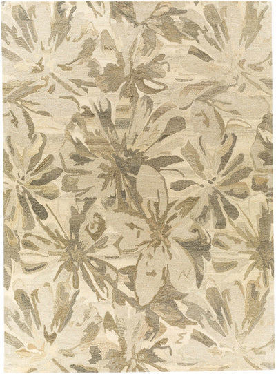 Ilfeld Athena Beige Floral Wool Rug