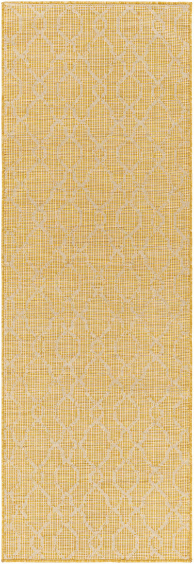 Brocton Yellow Flatweave Rug - Clearance