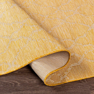 Brocton Yellow Flatweave Rug - Clearance