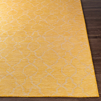 Brocton Yellow Flatweave Rug - Clearance