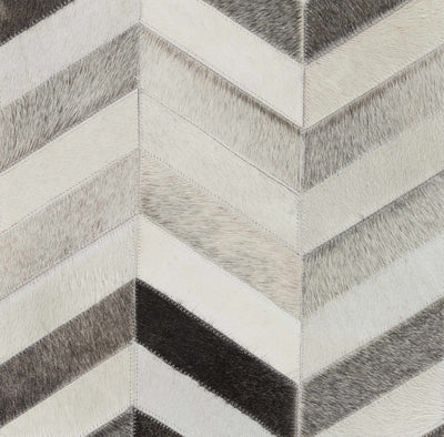 Bristolville Premium Chevron Leather Area Rug