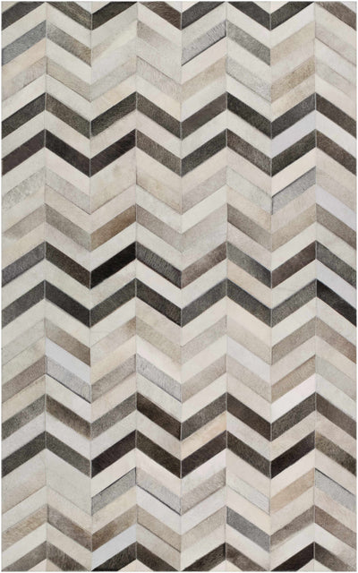 Bristolville Premium Chevron Leather Area Rug