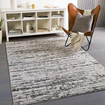 Butters Black Striped Area Rug