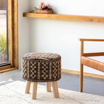 Bato Jute Stool Ottoman