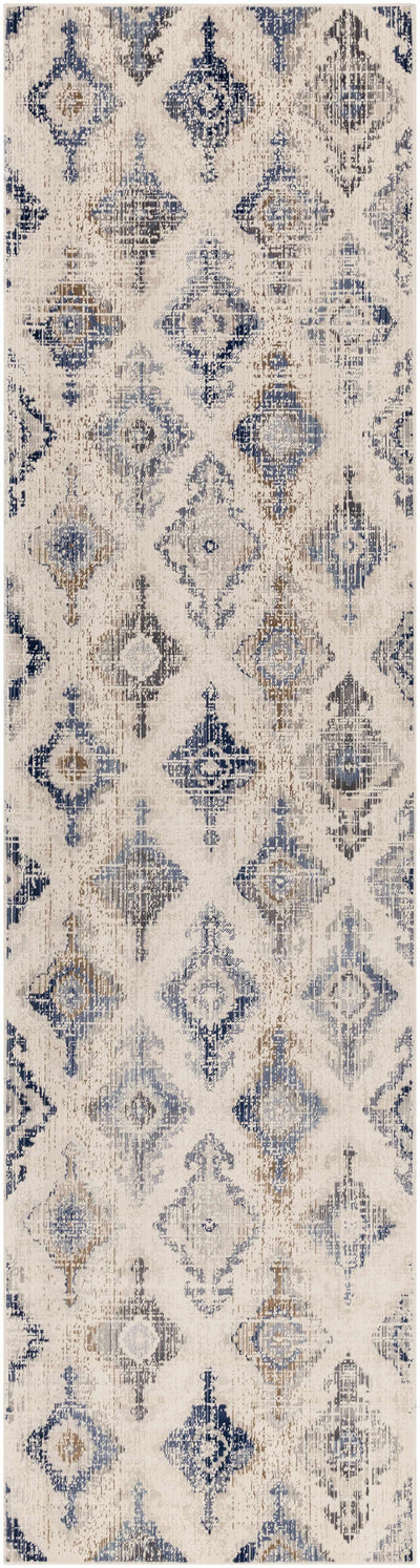 Buckner Blue Diamonds Rug - Clearance