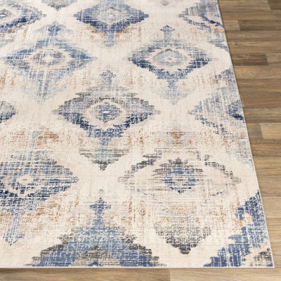 Buckner Blue Diamonds Rug - Clearance