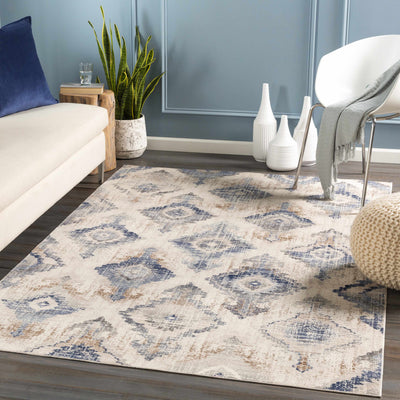 Buckner Blue Diamonds Rug - Clearance