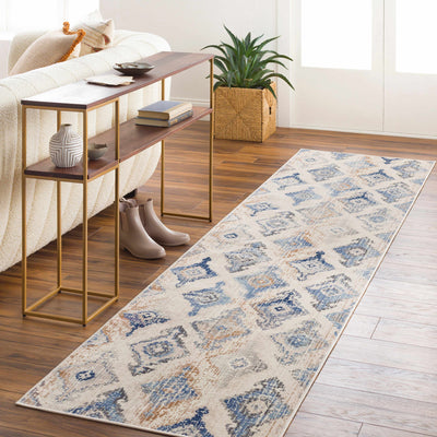 Buckner Blue Diamonds Rug - Clearance