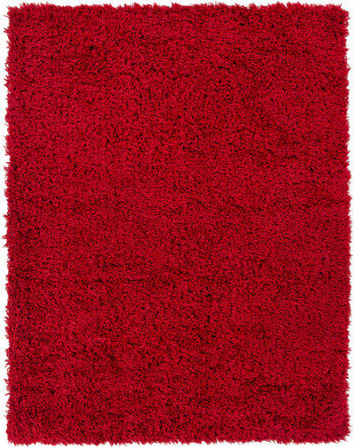 Siari Solid Red Shag Rug