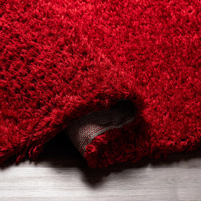 Siari Solid Red Shag Rug