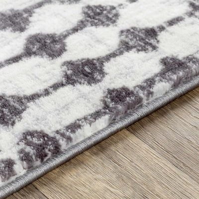 Chanhassen White/Charcoal Trellis Rug - Clearance