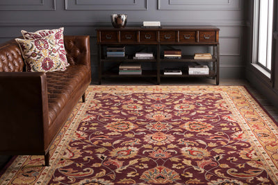 Cherryfield Burgundy 1024 Wool Area Rug