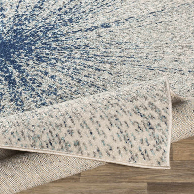 Cliffside 8x10 White/Blue Modern Rug - Clearance