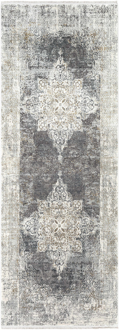 Calion Distressed Charcoal Luxury Area Rug