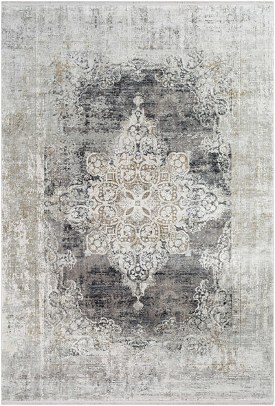 Calion Distressed Charcoal Luxury Area Rug