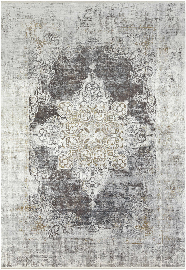 Calion Distressed Charcoal Luxury Area Rug