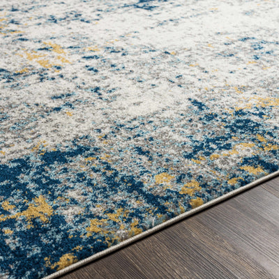 Cloyne Abstract Denim Area Rug - Clearance