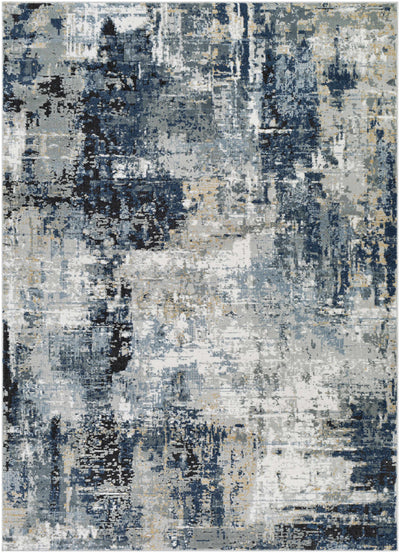 Campsall Abstract Blue Rug