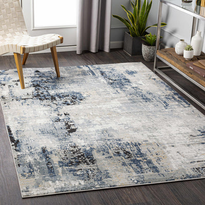 Campsall Abstract Blue Rug