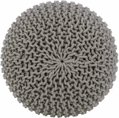 Issenheim Gray Cotton Pouf